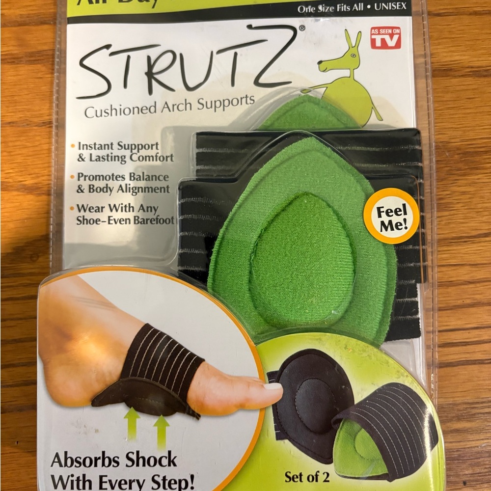 Strutz Cushioned Arch Supports - Green and Black